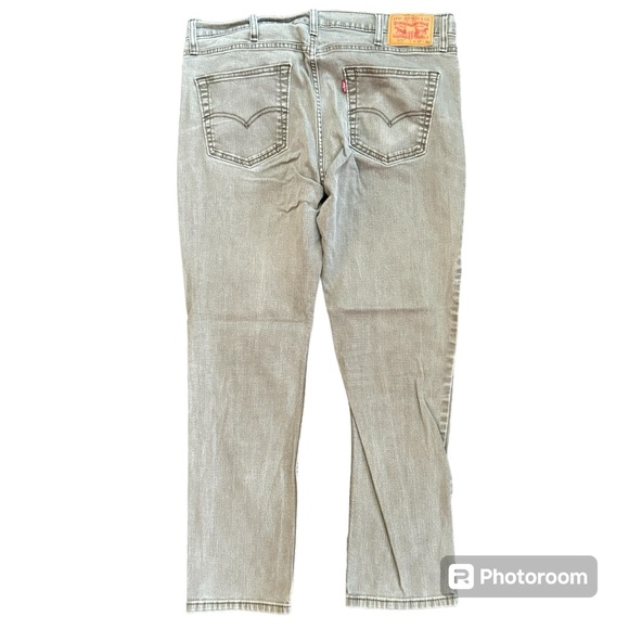 Levi’s 511 Slim Fit Straight Leg Gray Stretch Jeans 38x32 - Picture 2 of 6
